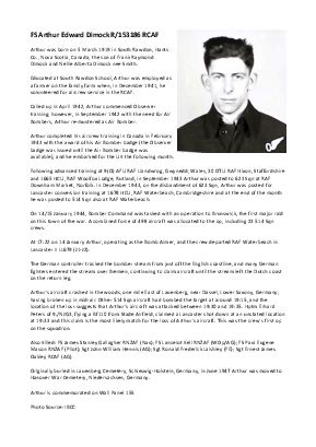 A preview of a PDF biography for Dimock, Arthur Edward